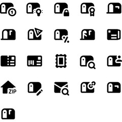 Set of Mail & Post icons	
