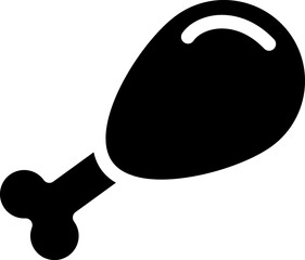 Rounded Filled Drumstick Icon