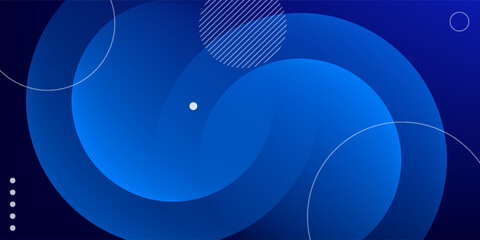 Minimal geometric background. Blue elements with fluid gradient. Cool background design for posters. Eps10 vector