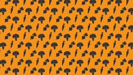 Seamless vegetables and fruits pattern design