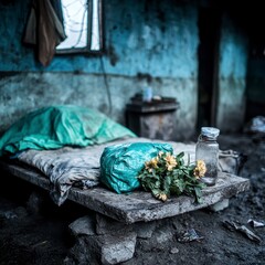Desolate Interior A Glimpse into Poverty and Resilience