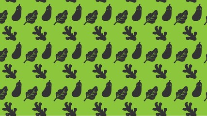 Seamless vegetables and fruits pattern design