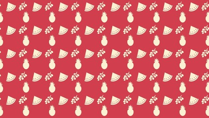 Seamless vegetables and fruits pattern design