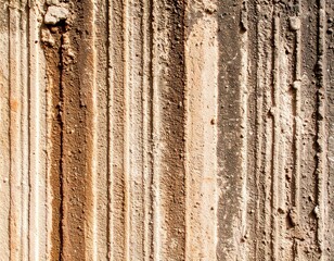 Obraz premium Textured vertical lines on weathered concrete surface