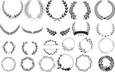 Obraz premium set of laurel wreaths