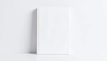Blank White Book Cover Mockup On White Background