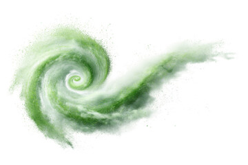 Fototapeta premium PNG Green swirling abstract vortex with dynamic motion and vibrant colors