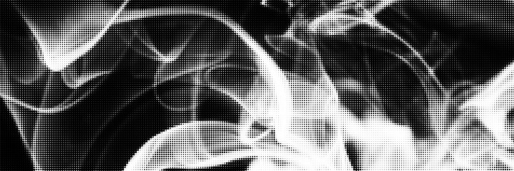 Grunge halftone overlay background with smoke or fire motion texture. Vector backdrop design template and creative projects © gorozhinak