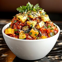 Summer Vegetable Medley Roasted Zucchini, Squash, and Tomato Bowl