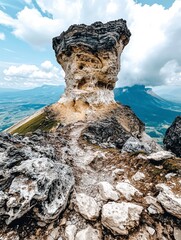 Majestic Volcanic Rock Formation Hiking Trail to Summit