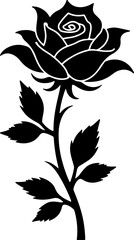  Black Rose tattoo's Ornament vector  Silhouette design  bundle