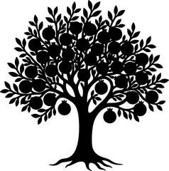 Obraz premium Heart Tree with Butterflies vector design