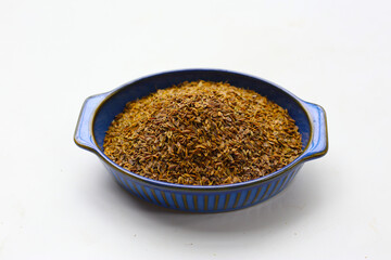 Dry organic dill seeds, herbal plant