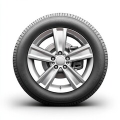 Obraz premium car wheel on white background
