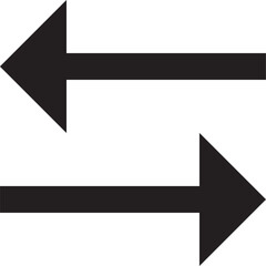 Two black horizontal arrows pointing left and right