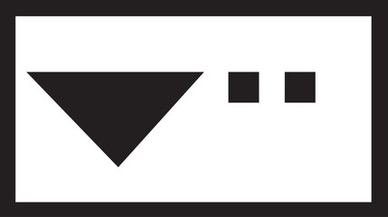 Play and stop icon in rectangle