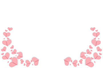 Pink paper cut into a heart shape placed on a transparent background.