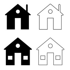 Home Vector icon set Modern House Symbol for Web & App Design, Simple Home Button vector Icon set.	

