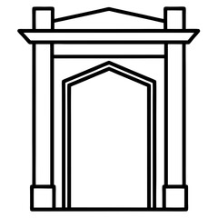 black and white frame isolated