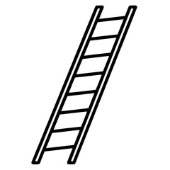 ladder on white background