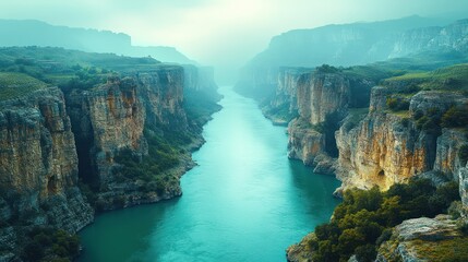 aerial view of the river