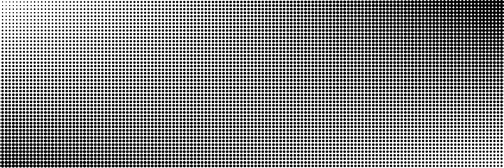Set of halftone dots gradient pattern texture isolated on white background. Straight dotted spots using halftone circle dot raster texture. Vector blot half tone collection.