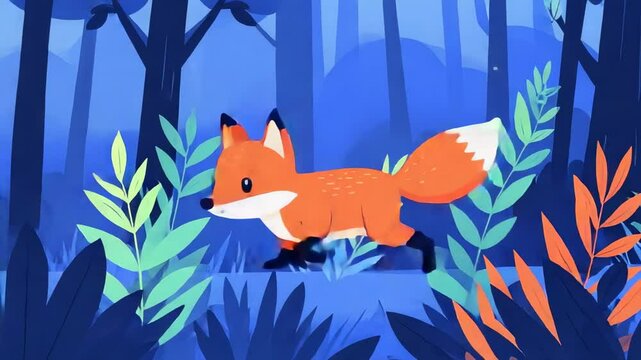 Running fox