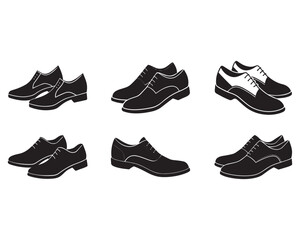 classic shoes, elegant formal footwear, stylish business shoes silhouette vector