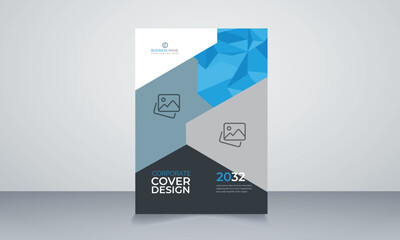 Corporate annual report cover professional book cover design template in a4