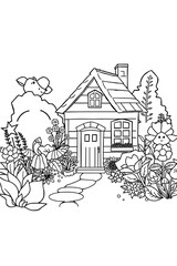 Naklejka premium drawing of a house