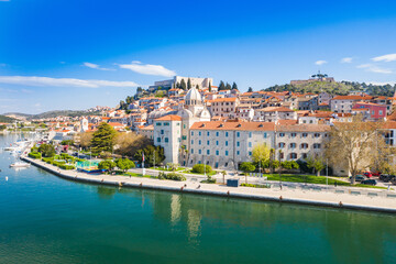 City of Sibenik on Adriatic sea, Dalmatia, Croatia
