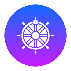 Fototapeta premium Ship Wheel Icon