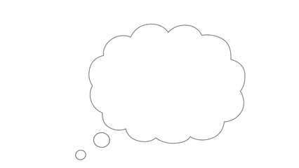 考える吹き出しのイラスト