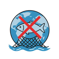 Naklejka premium Prohibition of illegal fishing