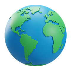 globe on white background