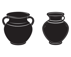 A ceramic flower pot isolated on a pure white background, realistic lighting and shadow, ideal for cut-out and compositing