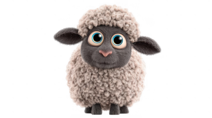 Cartoon sheep illustration with expression