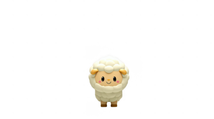 Cute cartoon sheep figurine