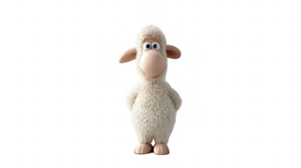 Cartoon sheep illustration isolated background