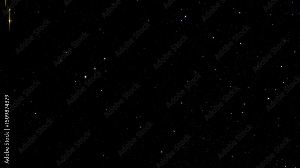 Wall mural deep space view with stars. cosmic background with starlight and constellation. bright star cluster,