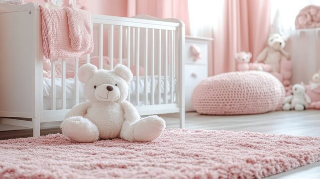 Cozy nursery filled with plush toys and soft pastel colors creating a warm atmosphere for a baby's room