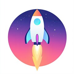 Rocket launching into space (2)