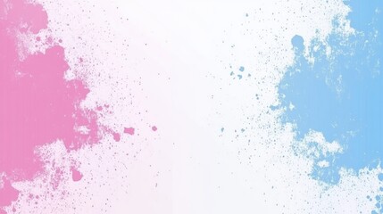 Abstract painted splatter design in light pink and light blue colors.
