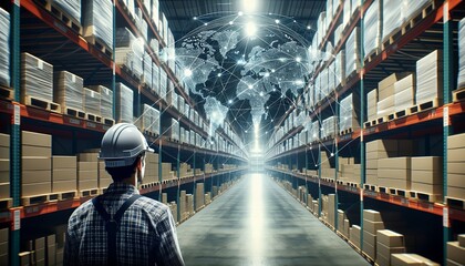 This is a modern warehouse that uses automation to manage inventory and logistics efficiently.
