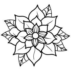 Hand-Drawn Black and Colored Floral Bouquet Illustrations – Botanical Clip art Set for Coloring Pages, Invitations, and Craft Design. Wildflower line art bouquets set, botanical vector illustration.