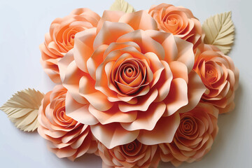 Beautiful roses isolated on white