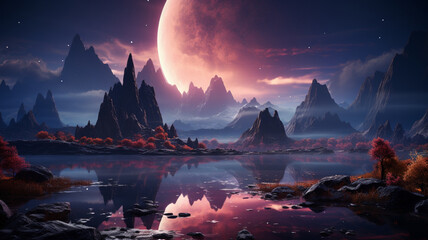 abstract futuristic background. Neon