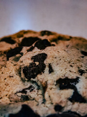 Macro Photograph Chocolate-Chip Cookie