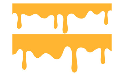 Cheese on white background. Melted cheese, cheese vector. Flowing liquid isolated on white background. leak, splash, spilled liquid.