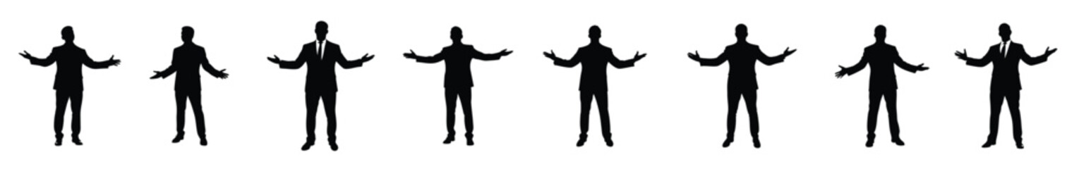 business disagreement silhouette arguing business people icons